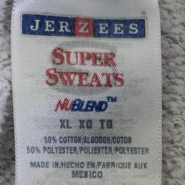 Jerzees Gray Long Sleeve Quarter Zip Mock Hood Sweatshirt Men's XL