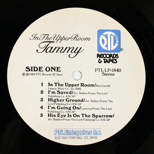 Tammy–In The Upper Room LP-PTL-LP-1840