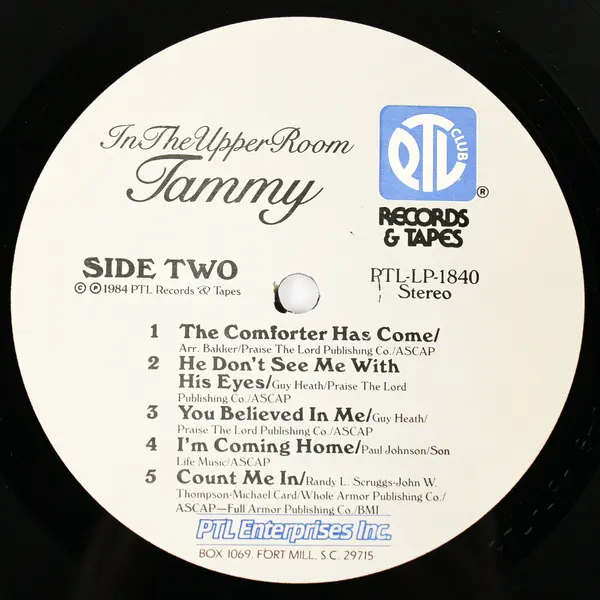 Tammy–In The Upper Room LP-PTL-LP-1840