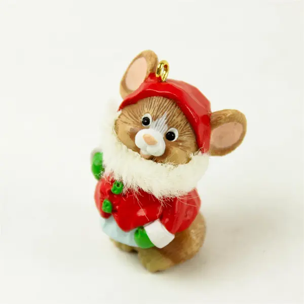 Vintage 1984 Hallmark Keepsake Ornament Santa Mouse Christmas