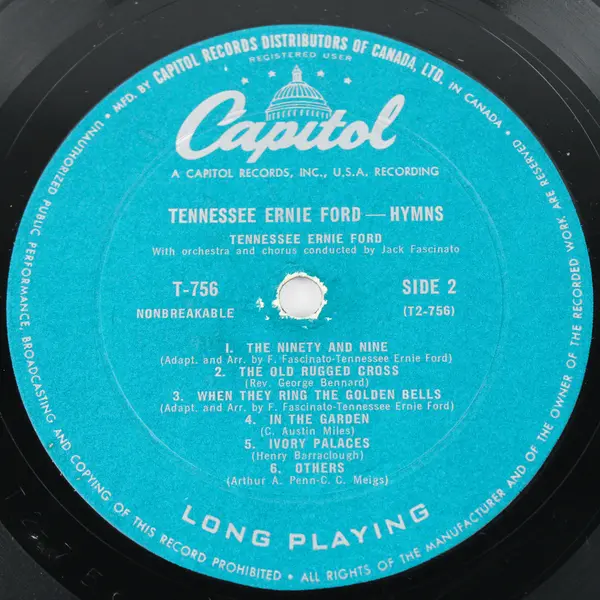  Tennessee Ernie Ford Hymns LP Vinyl 12"