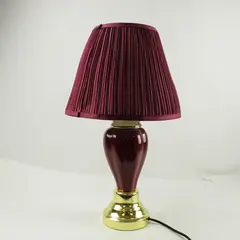 Mid Century Style Burgundy Table Lamp 22" 