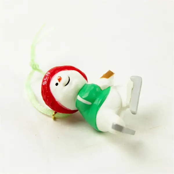 Vintage 90s Hallmark Christmas Ornament Son Ice Hockey Snowman No Box