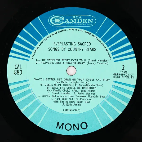 Everlasting Sacred Songs by Country Stars, Vinyl Records LP