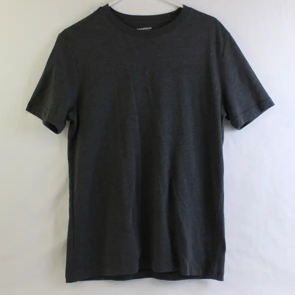 Arizona Jeans Co Solid Dark Gray Color Short Sleeve T-Shirt Men's Size Medium