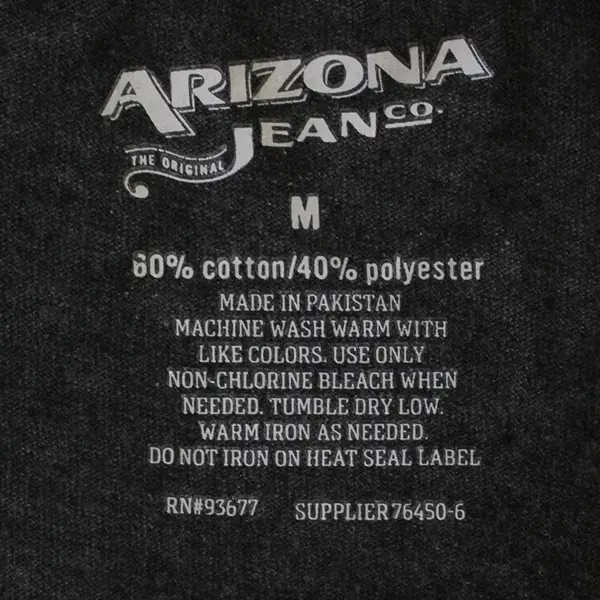 Arizona Jeans Co Solid Dark Gray Color Short Sleeve T-Shirt Men's Size Medium