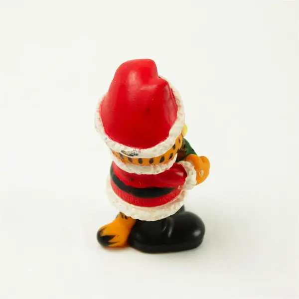 Vintage 1996 Garfield Santa Claus Figurine 3.5in Plastic Rubber Jim Davis