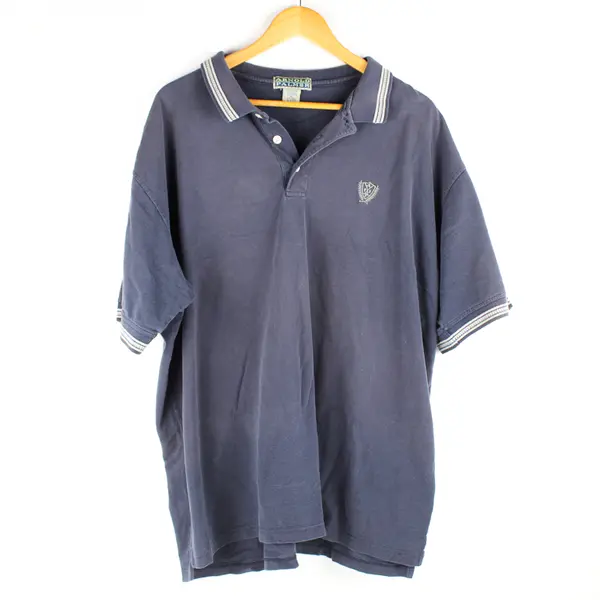 Arnold Palmer Sportswear Solid Blue Color Short Sleeve Polo Shirt Men's Size XL