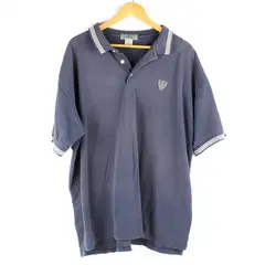 Arnold Palmer Sportswear Solid Blue Color Short Sleeve Polo Shirt Men's Size XL