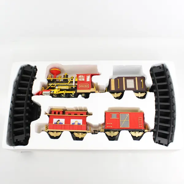 Santa’s Jumbo Express Train Set Battery Operated Christmas 80 Inches Of Track