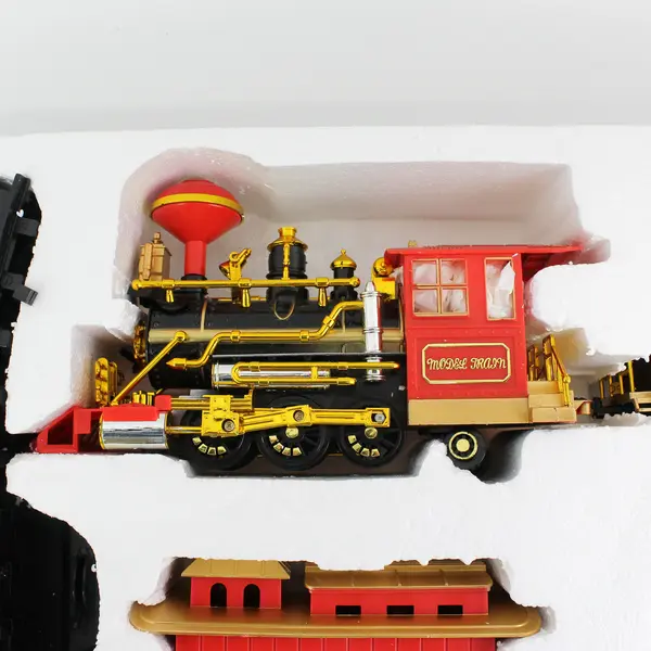 Santa’s Jumbo Express Train Set Battery Operated Christmas 80 Inches Of Track