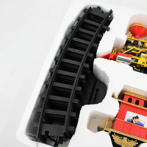 Santa’s Jumbo Express Train Set Battery Operated Christmas 80 Inches Of Track