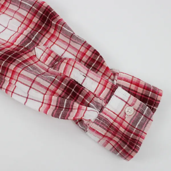 Time And Tru Pink/White Plaid Long Sleeve Button Up Shirt Men's Size XXL