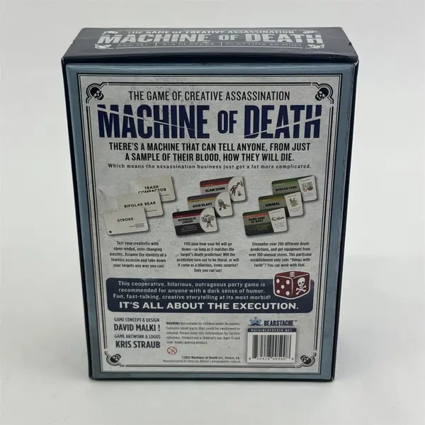 2013 Machine of Death The Game of Creative Assassination Bearstache Card Game