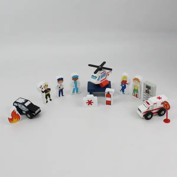 Walmart Spark Create Imagine Emergency Wooden Play Set 18 Pieces