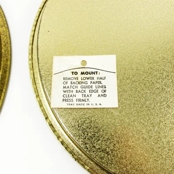 Lot of 2 Vintage Metal Trays Oranges & Flowers Hawaiian Islands