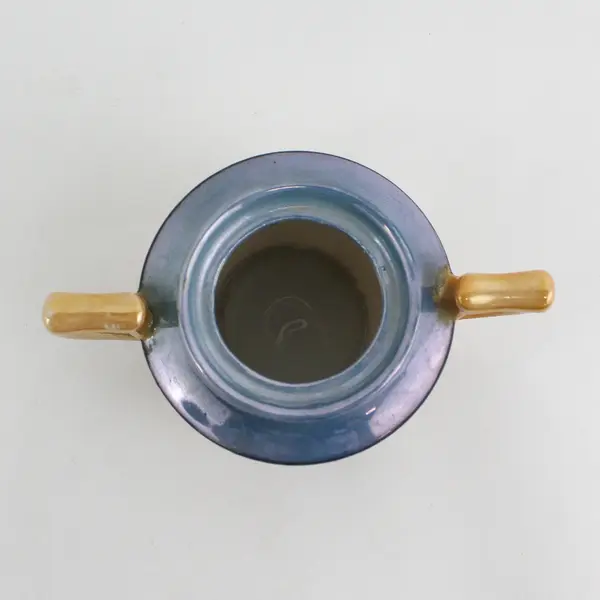 Vintage Japanese Floral Pattern Lustreware Sugar Bowl No Lid