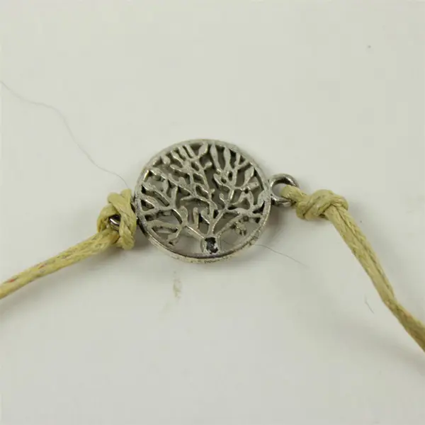Adjustable Cord Bracelet Tree of Life Alloy Charm