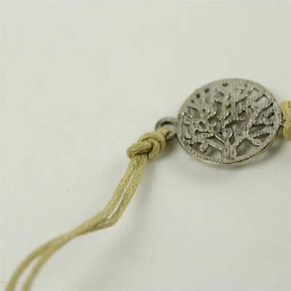 Adjustable Cord Bracelet Tree of Life Alloy Charm