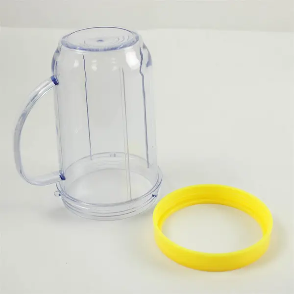 Lot of 3 Magic Bullet Blender Cups/Mugs Yellow Red Green New