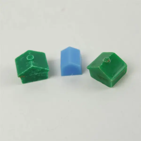 Lot of Various Game Pieces Dice Wooden Blocks Monopoly Houses