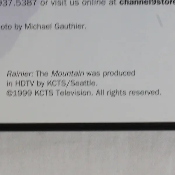 Rainier The Mountain DVD Documentary KCTS Jean Walkinshaw Centennial 