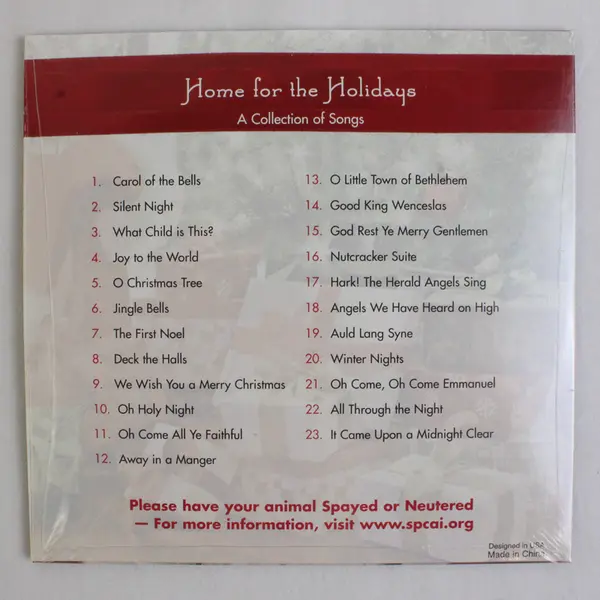 Home for the Holidays Christmas Compilation CD SPCAI