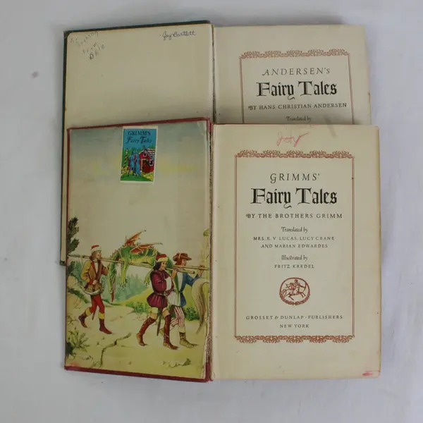 1945- Set of 2 Andersen's and Grimm's Fairy Tales