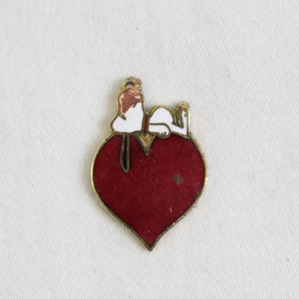 Peanuts Snoopy on Red Heart Charm Tiny AVIVA