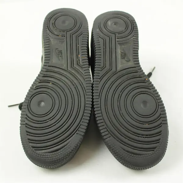 Nike Air Force 1 Low Youth 6 Black Leather Black Swoosh