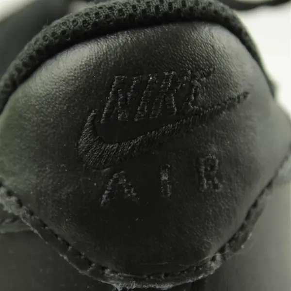 Nike Air Force 1 Low Youth 6 Black Leather Black Swoosh