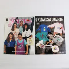 Lot of 2 Hot Off The Press Iron-On Transfer Booklets With 11 & 12 Transfers 1990