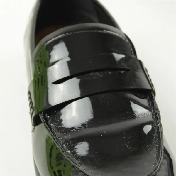 Lands' End  Black Patent Leather Penny Loafers Size 6