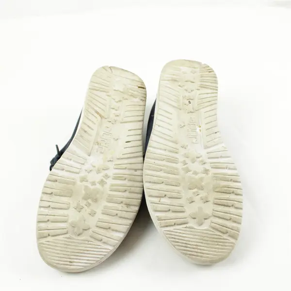 Hey Dude Wally Stretch Canvas Shoes Navy Blue Youth Size 6