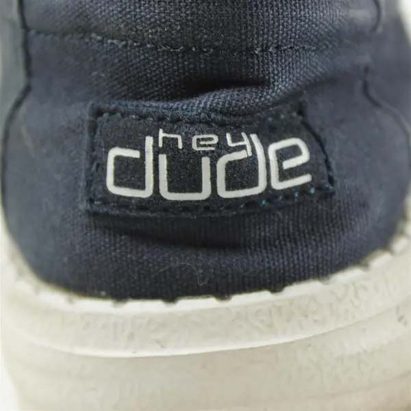 Hey Dude Wally Stretch Canvas Shoes Navy Blue Youth Size 6
