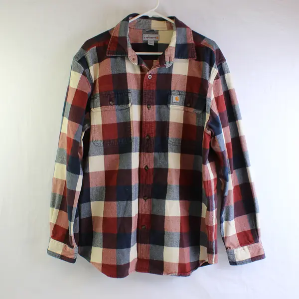 Carhartt Men's L Multicolor Plaid Heavyweight Original Fit Button Up Flannel
