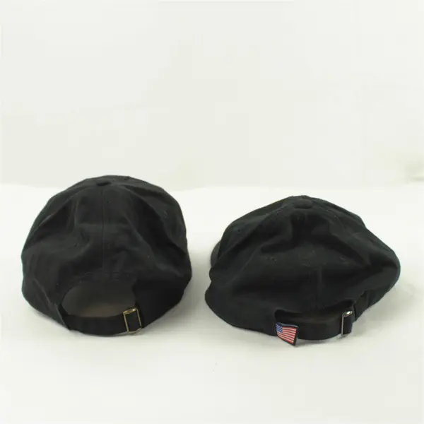 Lot of 2 Adjustable Baseball Caps Both Black DEI & Rol Wheels