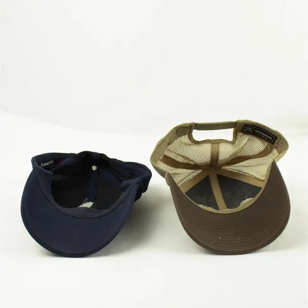 Lot of 2 Adjustable Baseball Caps Brown W/Wilbur Ellis & Blue Auntie Anne's