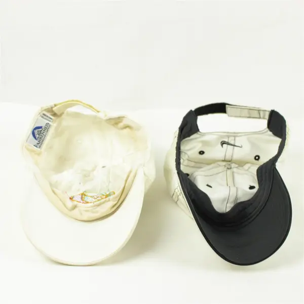Lot of 2 Adjustable Baseball Caps White Nike Golf & White Maui