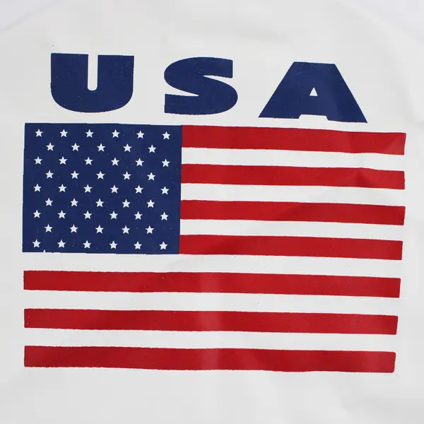 TYR Silicone Swim Cap White w/USA American Flag Design