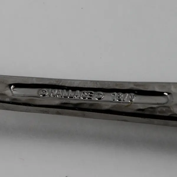 Lot Of 4 Wallace Silver Continental Hammered 18/0 SS Oval Soup Spoons 7.75" 