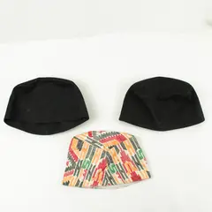 Lot of 3 Women's Bucket Hats Black & Geometric Patterned Pre-Owned