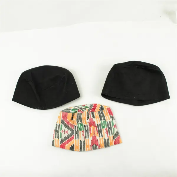 Lot of 3 Women's Bucket Hats Black & Geometric Patterned Pre-Owned