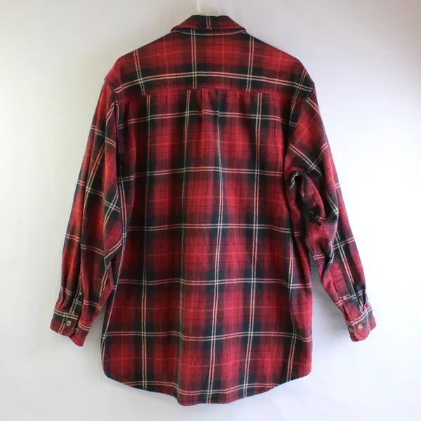 Field & Stream Men's XL Red Plaid Button Up Long Sleeve Flannel 100% Cotton