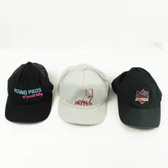 Lot of 3 Adjustable Baseball Caps Fatty Patty's N&S Tractor-Young Pro's