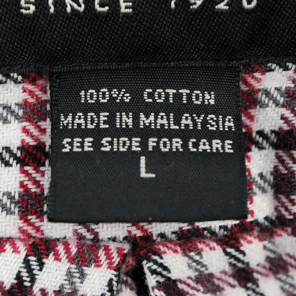 Eddie Bauer Men's L Red Plaid Lightweight 100% Cotton Button Up Shirt