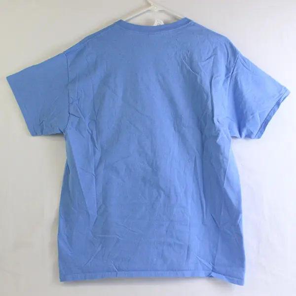 Vtg Gildan Adult L Sky Blue "Citadel Bulldogs" Graphic Short Sleeve Cotton Tee