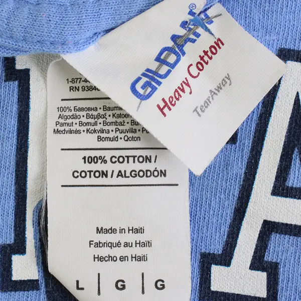 Vtg Gildan Adult L Sky Blue "Citadel Bulldogs" Graphic Short Sleeve Cotton Tee