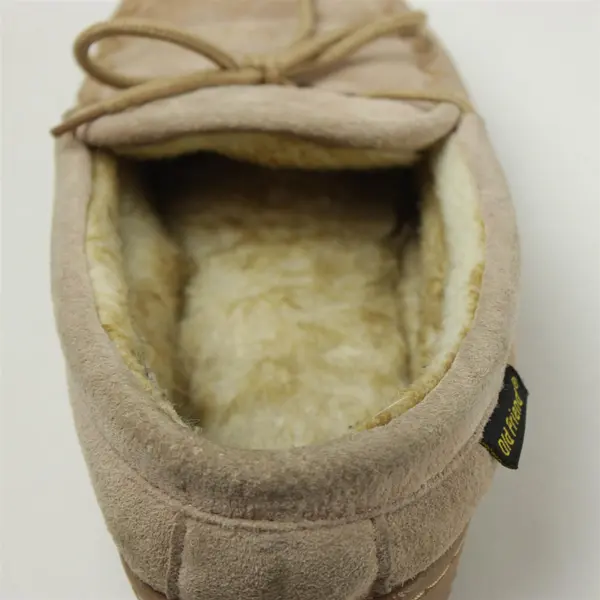 Old Friend Women's Warm Sheepskin Fleece Lined Leather Loafer Moccasin Size 7