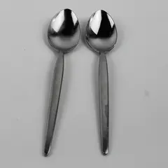 Lot of 2 Washington Forge Northern Sea Pattern SS Oval Soup Spoons 8" Rare